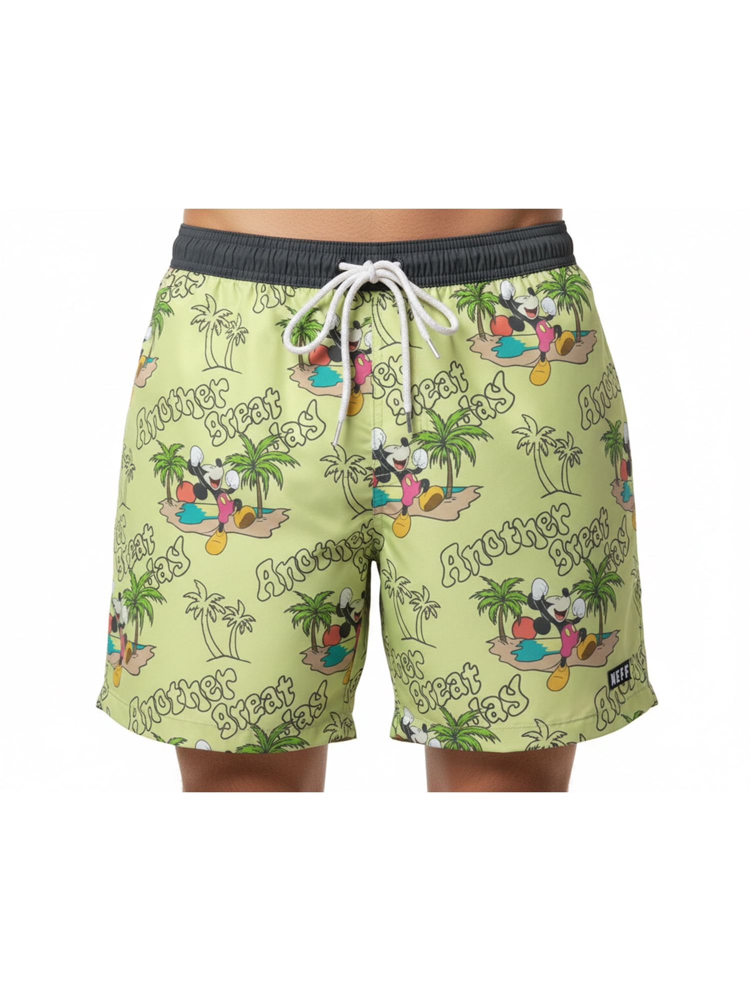 Neff Men's and Big Men's Mickey Mouse Print Swim Trunks, Sizes S-3XL