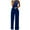 Blue 1, variant on Women's Sequin Sleeveless Summer Jumpsuits Cold Shoulder Elegant Sparkle Rhinestone Wide Leg Long Pants Jumsuits