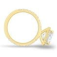 thumbnail image 6 of 2.00Ct Cushion Cut Moissanite Halo & Pavé Band Engagement Ring, 14K Yellow Gold, US 12.5, 6 of 7