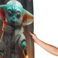 thumbnail image 4 of Cortina de ducha Baby Yoda, opaca, para baño, impermeable, resistente al moho, bloquea la privacidad, probador, patrón de impresión fina con arte de patchwork, 72 x 72 pulgadas, talla única., 4 of 8