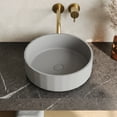 thumbnail image 2 of DV-1V0163 DeerValley 17" x 6" Bathroom Vessel Sink, Concrete Light Gray Vessel Sink, Round Above Counter Bathroom Sink, 2 of 4