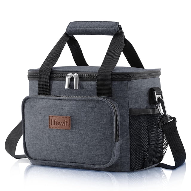 Bolsa de almuerzo Lifewit, grande, aislante, gris oscuro, 8,5 L