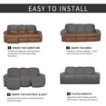 thumbnail image 3 of Easy-Going Stretch Recliner Sofa Slipcover for 3 Cushion Couch with Pocket, Couch Covers for Pets, Light Gray (Sofa not included), 3 of 7