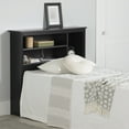 thumbnail image 1 of South Shore Vito Twin Bookcase Headboard with Storage, in Pure Black, 1 of 12