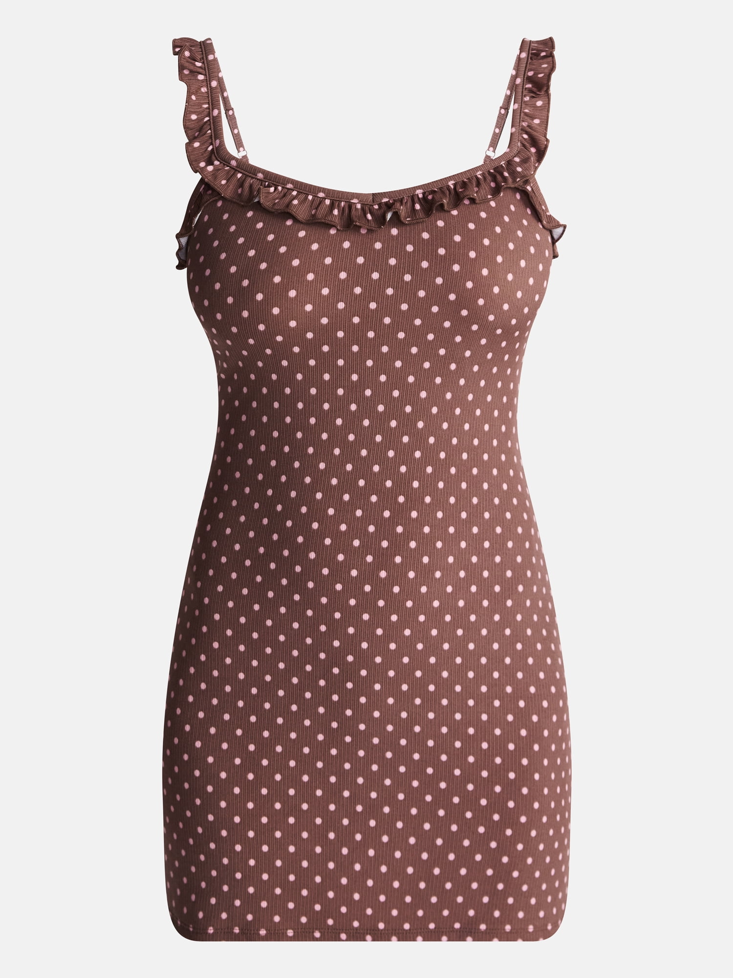 No Boundaries Ruffle Slip Dress, Women's XS-XXL