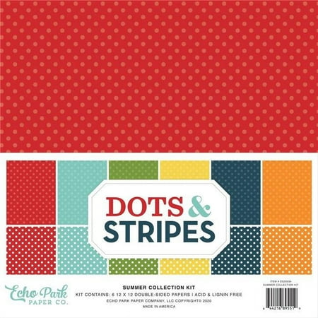 Echo Park Paper Dots/Stripes, Summer