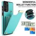 thumbnail image 3 of ELEHOLD Leather Wallet Case for Samsung Galaxy A71 4G Premium Leather Material with Organ Card Slots Holders Full Body Protection Shockproof Anti-Fingerprint Purse Case,mint, 3 of 6
