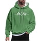 thumbnail image 2 of Sudadera con capucha para hombre, estilo casual, con cuello redondo, estampado, manga larga, blusa de poliéster, 2 of 5