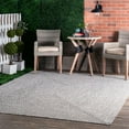 thumbnail image 1 of nuLOOM Wynn Braided Indoor/Outdoor Area Rug, 8' Square, Light Grey/Salt and Pepper, 1 of 4