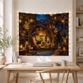 thumbnail image 5 of Gathering Forest Animals With Reading Studying Library, Inspirational Illustration for Art Lovers, Wall Decor, Graduation Gift, Tapestry Wall Hanging for Dorm and Living Room, 5 of 7