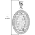 thumbnail image 5 of Factory Direct Jewelry 925 Sterling Silver Necklace, Miraculous Medal of Blessed Virgin Mary Catholic Charm Pendant, Silver Chain, 16", 5 of 7