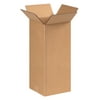 The Packaging Wholesalers Tall Corrugated Boxes 8" x 8" x 18" Kraft 25/Bundle BS080818