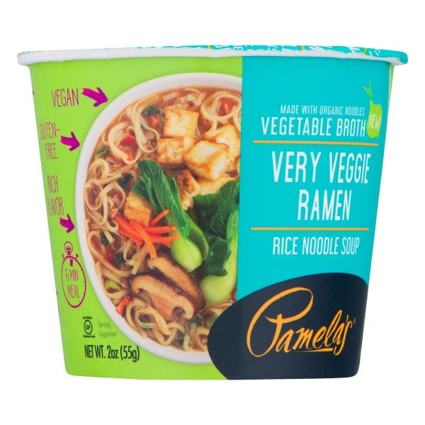 Pamelas Rice Noodle Soup, Ramen, GlutenFree, Vegan, Cup/Tub Walmart