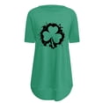 thumbnail image 3 of Pxiakgy Vente Chaude! T-Shirt Trèfle de la Saint-Patrick pour Femmes Chanceux Irlandais Manches Courtes T-Shirt Graphique Trèfle Mode Décontractée Col Rond Manches Courtes Imprimé Vert TTG, 3 of 6
