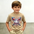 thumbnail image 2 of KHONTS Kids American Flag Tees for Boys Youth 4th of July T-Shirt Summer Short Sleeve Shirt,Size 2-13 Years Khaki 140, 2 of 4