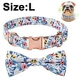 thumbnail image 1 of Collar de perro personalizado para niña de las flores para perras, collares para mascotas con estampado floral grabado y hebilla dorada personalizada, 1 of 8