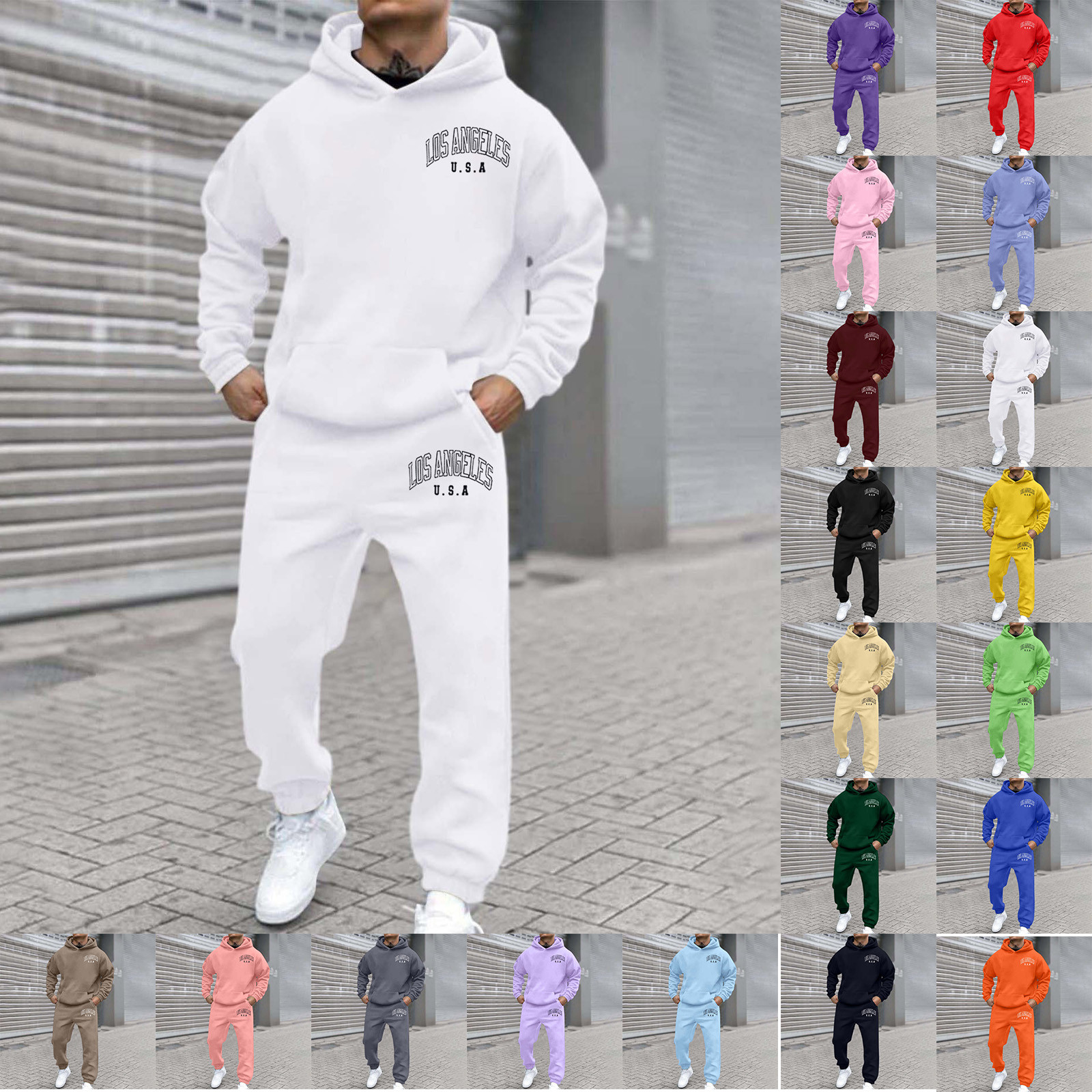 KISSQIQI Velours Trainingspak Heren 2-Delig - Goudkleurig Fluwelen Joggingpak Met Rits