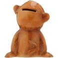 thumbnail image 3 of Hand Painted Ceramic Monkey Piggy Bank, Home Décor, Gift for Daughter, Gift for Son, Kids’ Room Decor, 3 of 9