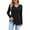 Black, variant on Women's Long Sleeve V-Neck Solid Color Top Army Green,S