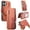 Brown, variant on for iPhone 17 Leather Wallet Case, Detachable Magentic RFID Blocking Card Slots Cash Pocket Zipper Magnetic Closure Kickstand Shockproof Drop Protection Flip Case Rugged Cover, Brown