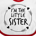thumbnail image 4 of Inktastic I'm the Little Sister Girls Baby Bib, 4 of 4