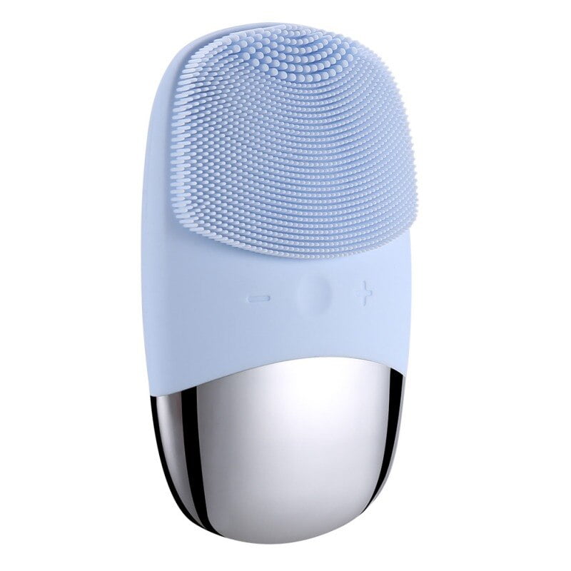 Mini USB Electric Face Facial Cleansing Brush Foreoing Silicone Sonic Cleaner Deep Pore Cleaning Waterproof Face Scrubber