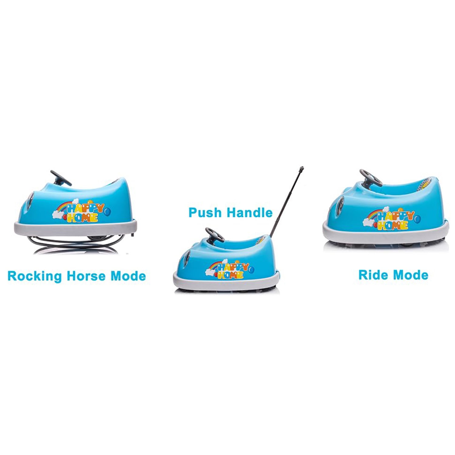 CIPACHO Ride On Bumper Car for Kids, 12V Electric Vehicle Ride on Toys with Remote Control, Colorful Flashing Lights, Battery Powered, with Pushrod Dinner Plate USB, Blue CIPACHO Ride On Bumper Car for Kids, 12V Electric Vehicle Ride on Toys with Remote Control, Colorful Flashing Lights, Battery Powered, with Pushrod Dinner Plate USB, Blue