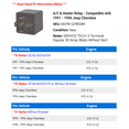 thumbnail image 2 of A/C & Heater Relay - Compatible with 1991 - 1996 Jeep Cherokee 1992 1993 1994 1995, 2 of 2