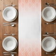 thumbnail image 6 of Orange Morocco Table Runner - 48 Inch Long, Kitchen Dining Table Runner Dresser Scarves, Geometric Ombre Plaid Abstract Farmhouse Decor for Coffee Tables Wedding Party Banquet, 6 of 8