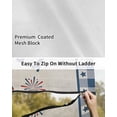 thumbnail image 6 of 4th of July RV Awning Sun Shade Screen 9'X7' US Flag Stars Stripes Mesh Sunscreen Gnome Buffalo Check Awning Shade Screen with Zipper UV Blocker Completed Kits Outdoor Canopy for RV Motorhome Camper, 6 of 7