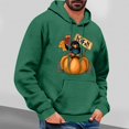 thumbnail image 2 of VBTAPA Fall Pumpkin Sweatshirt for Men 2026 Thanksgiving Hoodie Funny Turkey Print Long Sleeve Drawstring Hooded Sweatshirt Loose Casual Kangaroo Pocket Hoodies Green S, 2 of 5