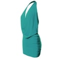 thumbnail image 2 of A2Y Women's Deep Sexy V-Neck Halter Backless Party Club Mini Dress Jade 3XL, 2 of 3