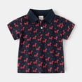 thumbnail image 2 of KPOPLK Toddler Boys Shorts Sleeve Polo Shirts Animal Print School Uniform Tops Boy's Summer Clothes 12 Months - 7Years Size 3-4 Years, 2 of 8
