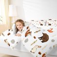 thumbnail image 4 of Homewish Kids Children Bear Fox Rabbit Full Size Comforter Sets 3-Piece,Jungle Animal Bedding Comforter Set,Woodland Wildlife Lightweight Bedding Sets,Breathable Home Decor, 4 of 8