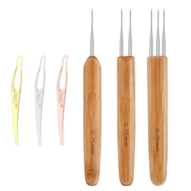 Yinanstore Lot de 3 Crochets Triples pour Tresses Outils de Maintenance - Multicolore, 0.75mm