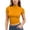 09#Earthy Yellow, variant on Womens Mock Neck Shirts 2026 Short Sleeve Tshirts Slim Fitted Dressy Casual Summer Basic Tees Hot Pink M