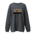 thumbnail image 3 of Bmisegm Chandail en Molleton Surdimensionné pour Femmes Imprimé Baseball Manches Longues Col Rond Chandail Décontracté Mode Chandail en Molleton Décontracté pour Femmes Gris TTG, 3 of 3