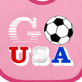 thumbnail image 4 of Inktastic Go, USA- Soccer, Football Boys or Girls Baby Bib, 4 of 4