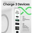thumbnail image 3 of INFINACORE Pandora Portable Power (P3) 8000mAh Fast Charging Qi Wireless Power Bank Charger - Compatible with iPhone 15 14 13 12 11 Pro Max Mini - Phone Laptop iPad Tablet Power Bank - White, 3 of 7