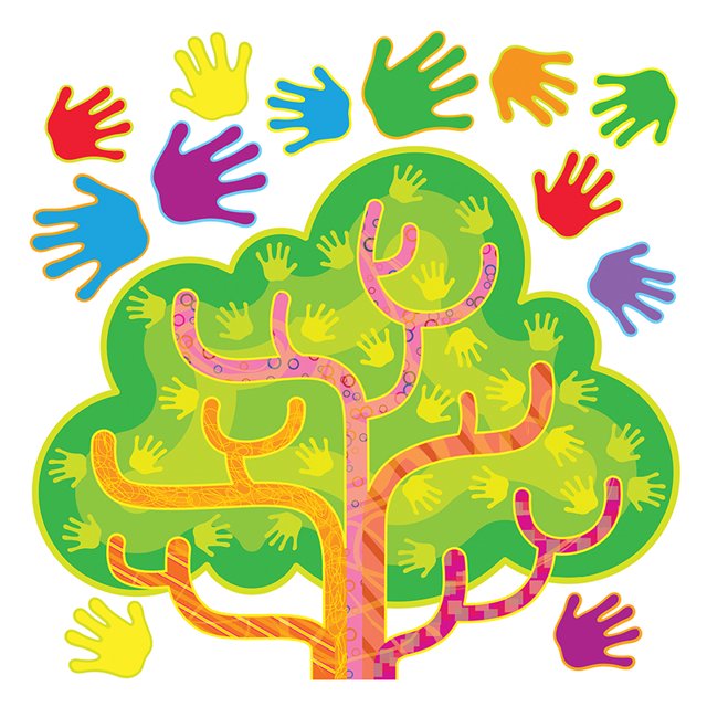 Mains dans l'Harmonie Apprentissage Arbre Tableau d'Affichage