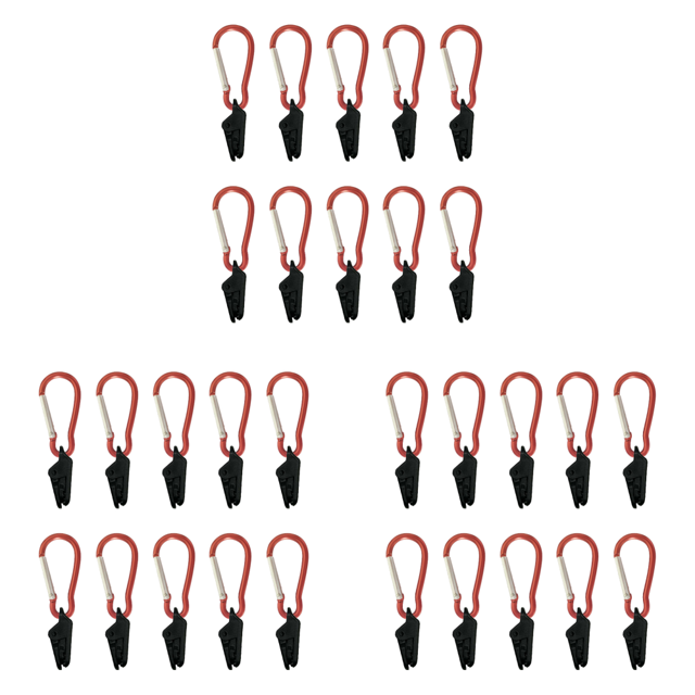 Clips para lona FLhrweasw con gancho mosquetón para toldos rojo 10 Uds