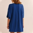 thumbnail image 7 of Diufon Summer Casual Womens Dresses Solid Color Comfortable Dress V Neck Short Sleeve Dress, 7 of 7