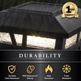 thumbnail image 3 of Classy Caps Oxford Solar Post Cap - Fits 6"x6", 5.5"x5.5", and 5"x5" Posts - Black Aluminum, 3 of 11