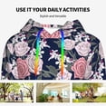 thumbnail image 4 of Cauagu Rose Flowers for Women's Hooded Sweatshirts Pullover Hoodie for Women Fall Workout Sweat Long Sleeve Preppy Sweatshirts-Small, 4 of 7