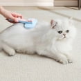 thumbnail image 2 of Oval Pet Slicker Brush with Stainless Steel Pins, Cat Head Design Deshedding Comb for Detangling Dog Fur, Grooming Tool, 1 Pack 7 Inch Blue, 2 of 5