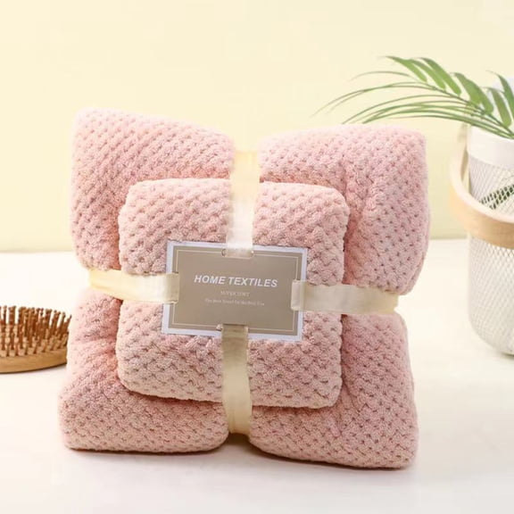 Bwomeauty Bathroom Decor, 2-in-1 Bath Towel And Facial Towel Soft Bath Towel 2-piece Set, Women Gifts