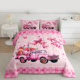 thumbnail image 3 of Homewish Romantic Valentine'S Day Bedding Comforter Set,Love Balloon Rose Twin Comforter Sets,Pink Tairy Tale Theme Bedding Set For Girl Teens,Microfiber Bedroom Decor Reversible,2 Pieces, 3 of 9