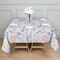 thumbnail image 3 of Pioneer Flower Floral Print Pattern Square Tablecloth,Waterproof Square Table Cover,Wipeable Spillproof Washable Table Cover for Home Kitchen Party Decor 60"x60"(152x152cm), 3 of 6
