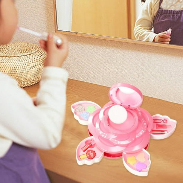 Set de maquillaje para niños, kit de maquillaje para niñas pequeñas, cosméticos reales con bolsa de cosméticos, disfraz para niños, regalo de vacacion Pequeño