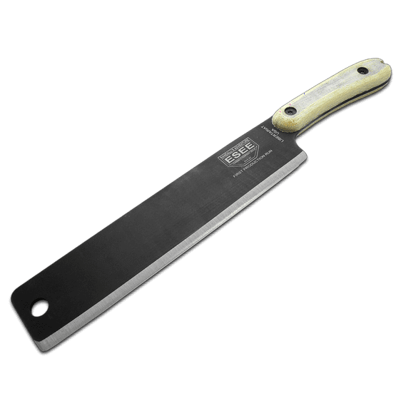 ESEE Knives Machete 1st Run Black Ox Carbon Steel Tan Micarta Knife